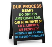 No Kings in America Decor Pride Signs Gifts Political Democracy Decoration for Office Home No One Can Be Deprived Of Life Liberty Or Property Human Rights LGBTQ BLM Block Sign Table Decorations