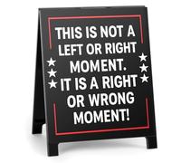 No Kings in America Decor Pride Signs Gifts Political Democracy Decoration for Office Home Not A Left Or Right Moment It’s A Right Or Wrong Moment Human Rights BLM Block Sign Table Decorations