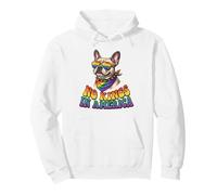 No Kings In America French Bull dog Rainbow Pride Queer Pullover Hoodie