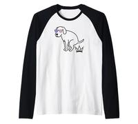 No Kings in America Funny Dog Political Raglan Baseball Tee