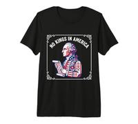 No Kings in America Funny Vintage George Washington Premium T-Shirt