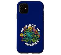 No Kings In America Geometric Frog Retro 70s Flower Art Case for iPhone 11
