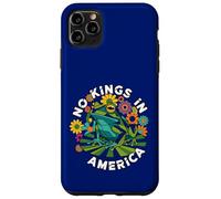 No Kings In America Geometric Frog Retro 70s Flower Art Case for iPhone 11 Pro Max