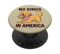 No Kings In America Golden Retriever PopSockets Adhesive PopGrip