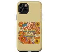 No Kings In America Groovy Flowers Vintage 70s Rainbow Case for iPhone 11 Pro