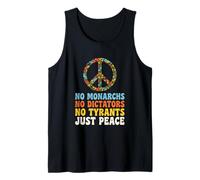 No Kings in America Groovy Vintage 70s Peace Tank Top
