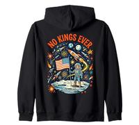 No Kings In America Outer Space Astronaut No Kings Ever Zip Hoodie