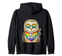 No Kings In America Owl Zip Hoodie