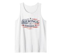 No Kings in America Patriotic Protest USA Message Tank Top