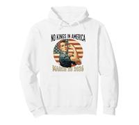 No Kings In America Patriotic Womens Pullover Hoodie