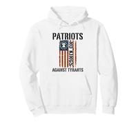 No Kings In America Patriots Against Tyrants Pullover Hoodie