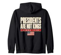 No Kings In America Presidents Are Not Kings Since 1776 Flag Zip Hoodie