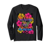 No Kings in America Psychedelic Frog 60s Flower Long Sleeve T-Shirt