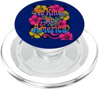 No Kings In America Psychedelic Frog 60s Flower PopSockets PopGrip for MagSafe