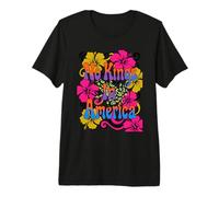 No Kings in America Psychedelic Frog 60s Flower Premium T-Shirt