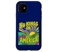 No Kings In America Psychedelic Retro 60s Hippie Sun Case for iPhone 11