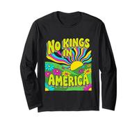 No Kings in America Psychedelic Retro 60s Hippie Sun Long Sleeve T-Shirt