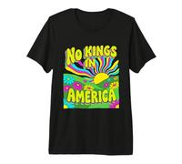 No Kings in America Psychedelic Retro 60s Hippie Sun Premium T-Shirt