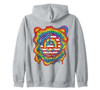 No Kings In America Rainbow Peace LBGTQ Zip Hoodie