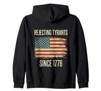 No Kings In America Resisting Tyrants Zip Hoodie