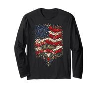No Kings in America Retro Edgy Protest Long Sleeve T-Shirt