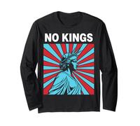 No Kings in America Retro Edgy Protest Long Sleeve T-Shirt