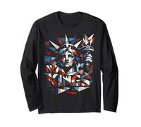 No Kings in America Retro Edgy Protest Long Sleeve T-Shirt
