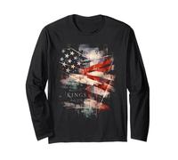 No Kings in America Retro Edgy Protest Long Sleeve T-Shirt