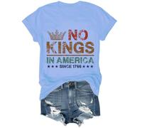 No Kings in America Shirt, Vintage No Kings in America T-Shirt Carolina Blue