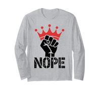 No Kings in America Since 1776 Fist & Crown Protest Long Sleeve T-Shirt