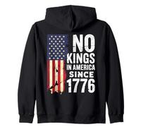 No Kings In America Since 1776 Patriotic Statement Zip Hoodie