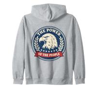 No Kings In America Since 1776 Power Of The People Eagle Zip Hoodie