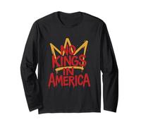 No Kings In America Street Art Pro Democracy Political Long Sleeve T-Shirt
