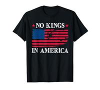 No Kings in America US America Flag Democracy Design Value Graphic T-Shirt