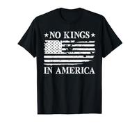 No Kings in America US America Flag Democracy Design Value Graphic T-Shirt