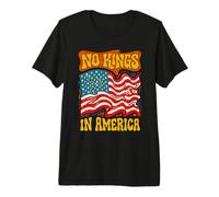 No Kings in America Vintage 70s Groovy Retro Premium T-Shirt