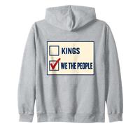 No Kings In America We The People Checklist Democracy Zip Hoodie
