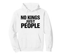 NO KINGS JUST PEOPLE Freedom Equality Statement Minimal Text Pullover Hoodie