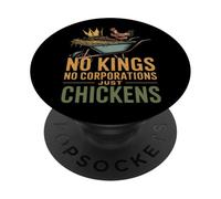 No Kings No Corporations Just Chickens Anarchist PopSockets Adhesive PopGrip