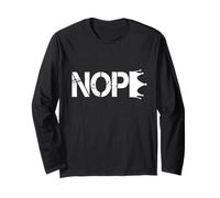 No Kings Nope Protest Sign Horizontal Long Sleeve T-Shirt