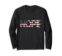 No Kings Nope Protest Sign Horizontal US Flag Long Sleeve T-Shirt