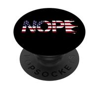 No Kings Nope Protest Sign Horizontal US Flag PopSockets Adhesive PopGrip