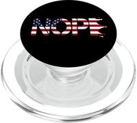 No Kings Nope Protest Sign Horizontal US Flag PopSockets PopGrip for MagSafe