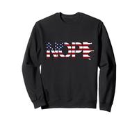 No Kings Nope Protest Sign Horizontal US Flag Sweatshirt