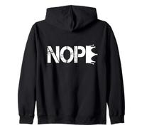 No Kings Nope Protest Sign Horizontal Zip Hoodie