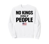 No Kings Only People Freedom Equality USA Flag Protest Text Sweatshirt