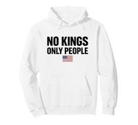 No Kings Only People Freedom Equality USA Flag Text Graphic Pullover Hoodie