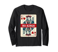 No Kings Playing Card Statement Design Long Sleeve T-Shirt