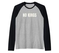 No Kings Political Activism Democracy Statement Raglan Baseball Tee