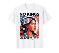 No Kings Protest March 28 2026 Brown Skin Latina Women Color T-Shirt